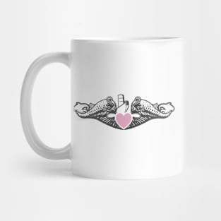 Submarine Insignia with Heart (pink) - Adult Sizes Mug